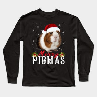 Merry Pigmas - Funny Guinea Pig Shirt for Christmas Gift Long Sleeve T-Shirt